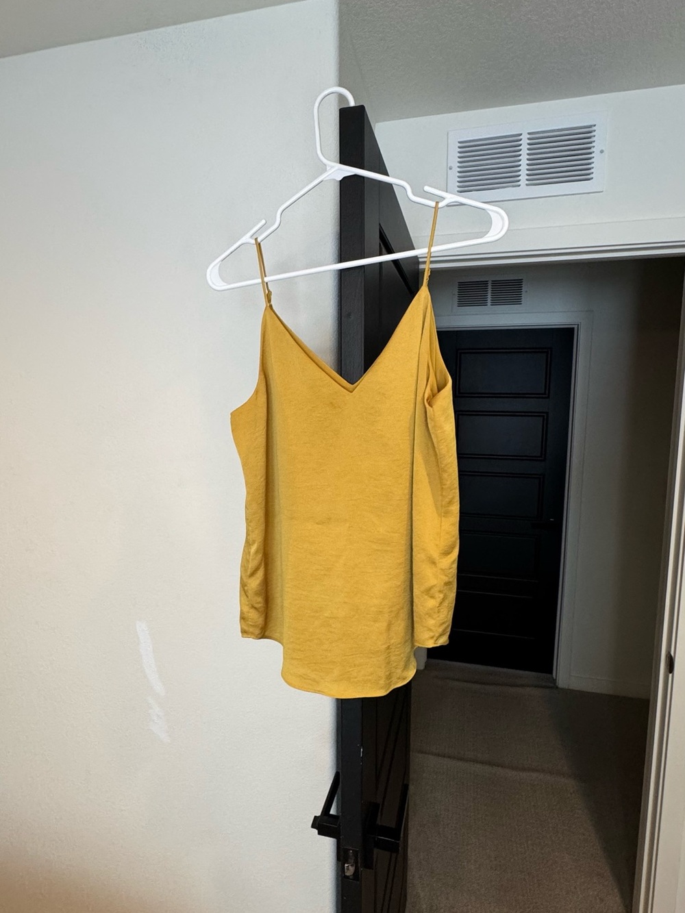 Express Mustard Yellow V-Neck Spaghetti Strap Camisole